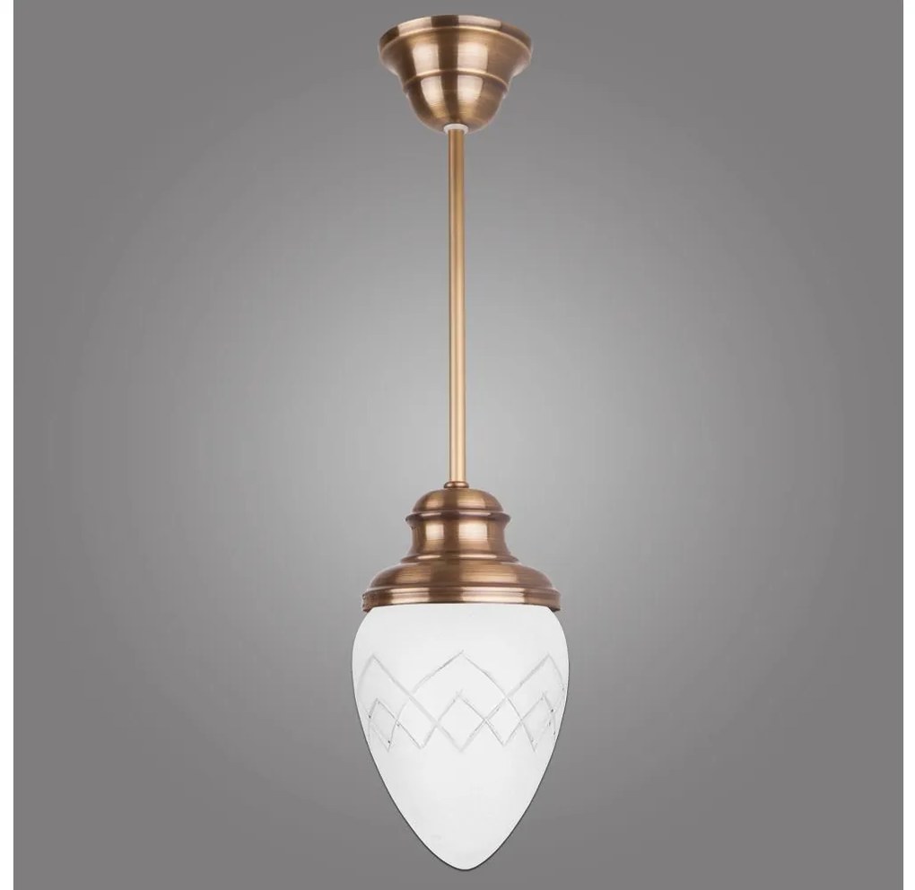 Kemar RI/1/M - Luster na tyči RINAMA 1xE27/60W/230V mosadz