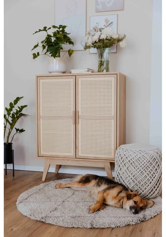 Skrinka v dekore duba v prírodnej farbe 87x110 cm Bridget – Støraa