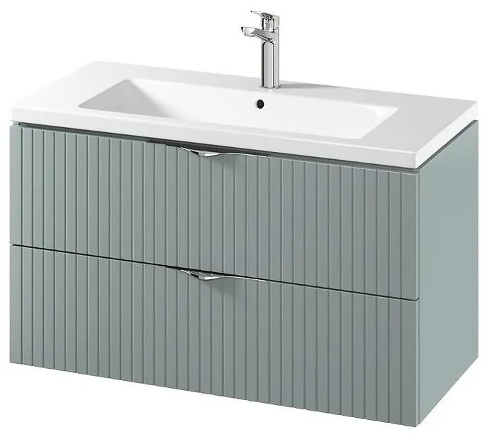 Cersanit S801-546 - Závesná kúpeľňová skrinka s umývadlom TIRSO 100x45 cm mintová