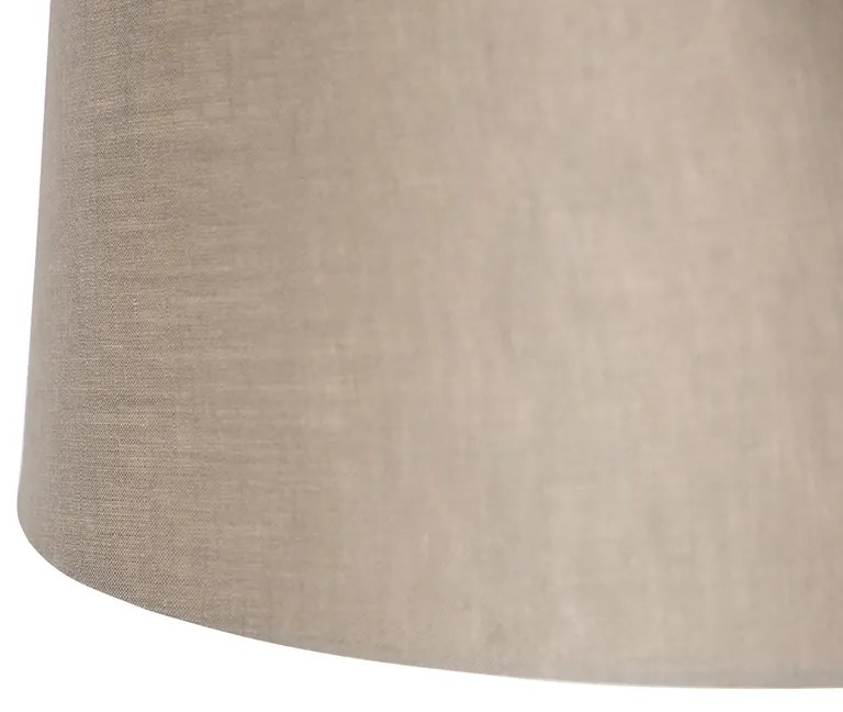 Osvetlenie na závesenie z ocele s tienidlami z ľanového plátna v odtieni taupe 35 cm 2-žiarovkové - Blitz