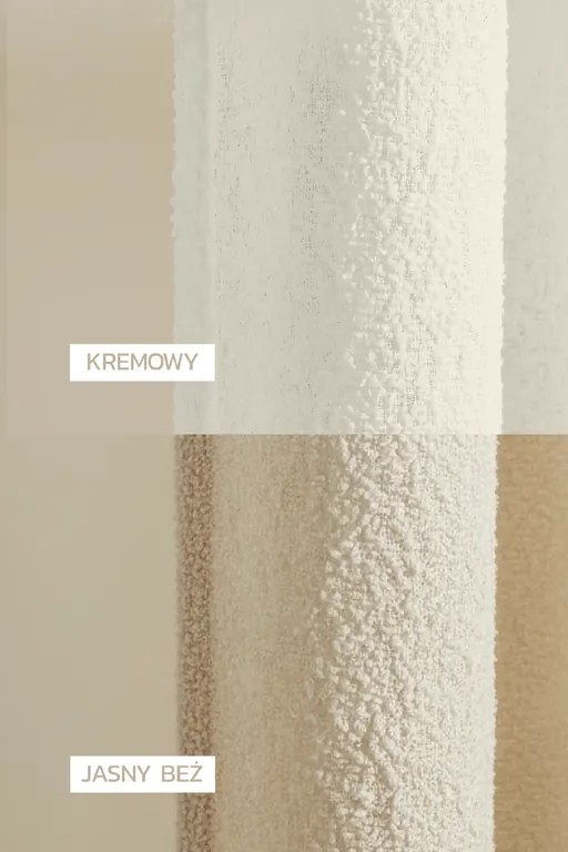 Záves na riasiacu pásku DREAMY BOUCLE béžový Rozmer: 140x300 cm