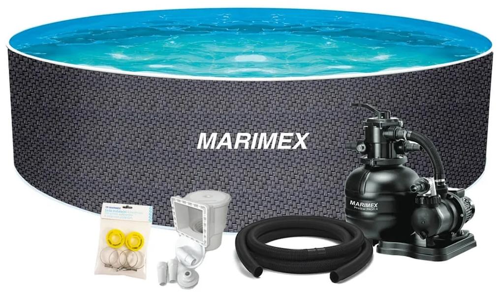 Marimex | Bazén Marimex Orlando 3,66x1,22 m s pieskovou filtráciou a príslušenstvom - motív RATAN | 19900127