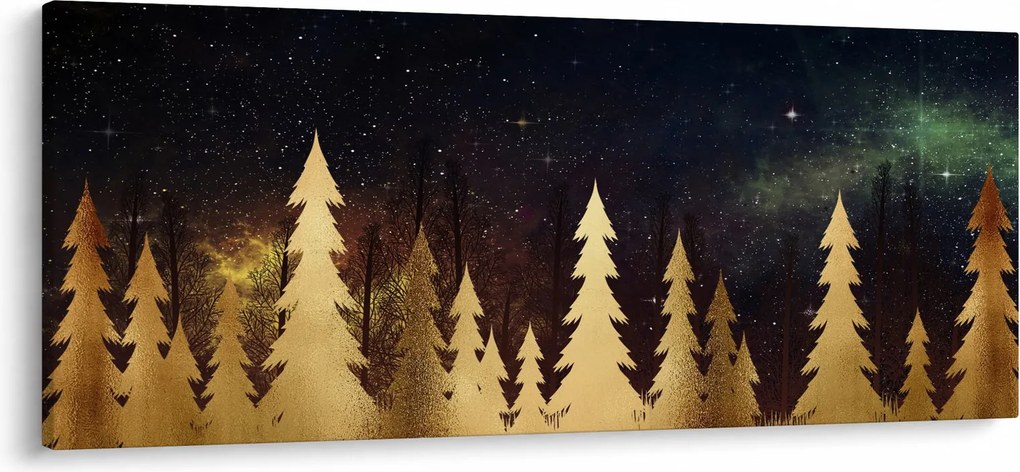 Obraz - Zlatá noc (120x50 cm)