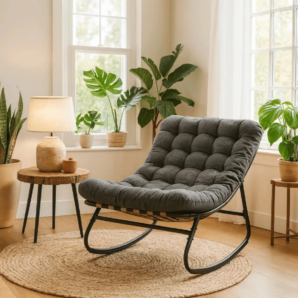 PROXIMA.store - Relaxačné hojdacie kreslo AURORA FARBA: sivá