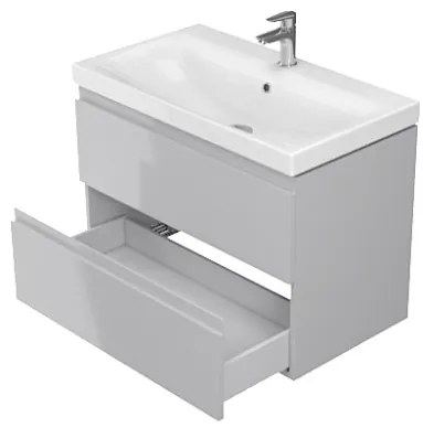 Cersanit Moduo Slim, umývadlová skrinka 80cm, šedá lesklá, S929-001
