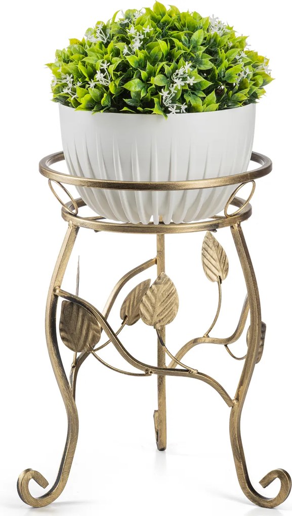 STOJAN NA KVETINÁČ ELMER 41X33 CM ZLATÁ