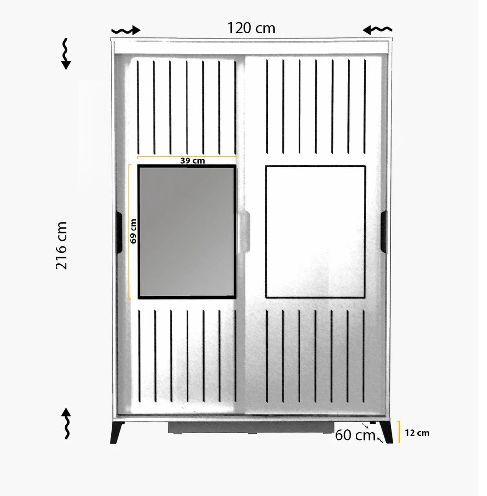 Šatníková skriňa Pasific I 120 cm dub