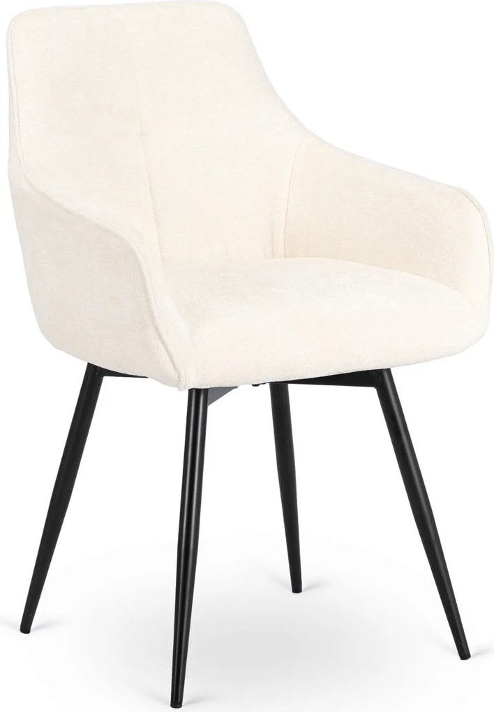 Čalúnená jedálenská stolička LARISA, krémová