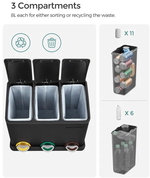 Recyklačný kôš LTB24BK