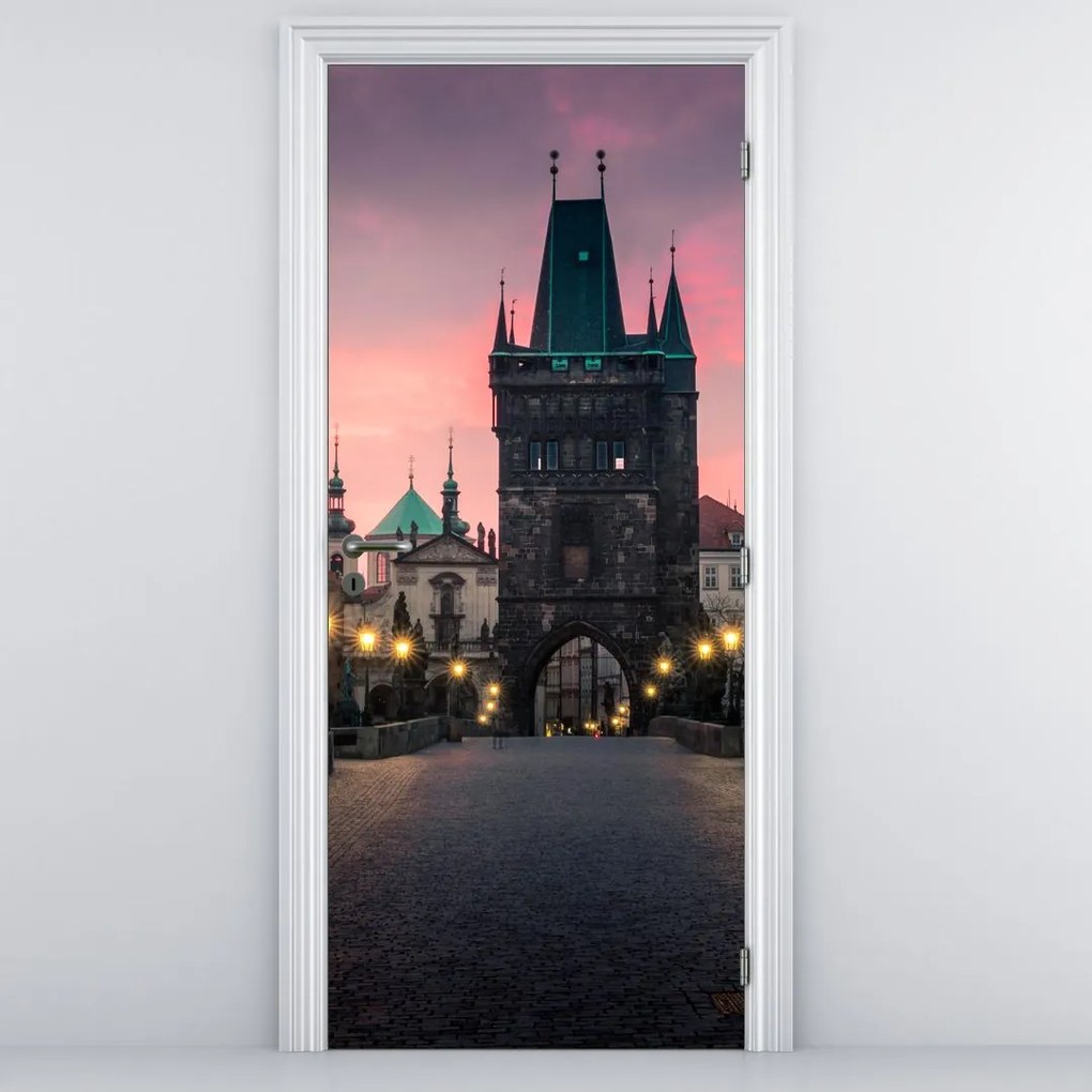 Fototapeta na dvere - Na Karlovom moste (95x205cm)