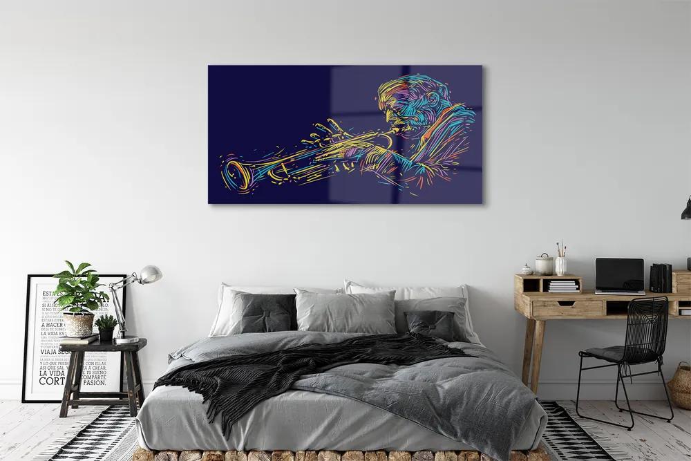 Obraz plexi Trumpet muž 140x70 cm