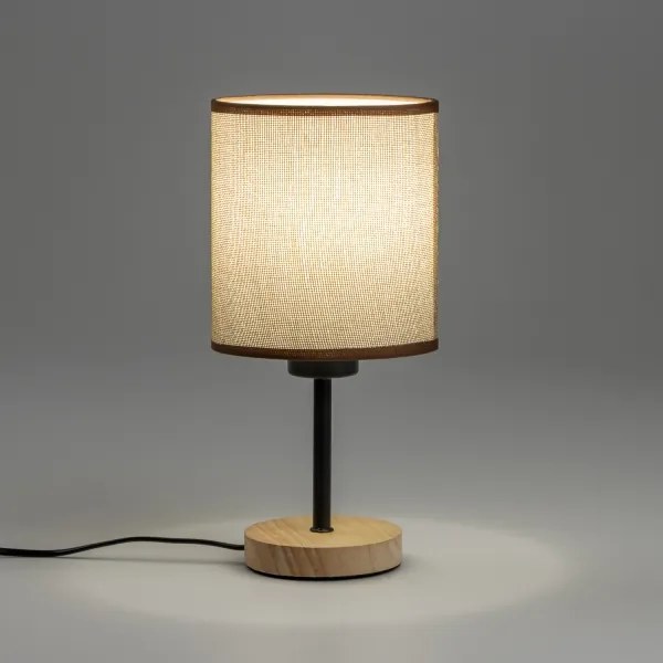 Brilagi - Stolná lampa NUBILA WOOD 1xE27/25W/230V dub/hnedá