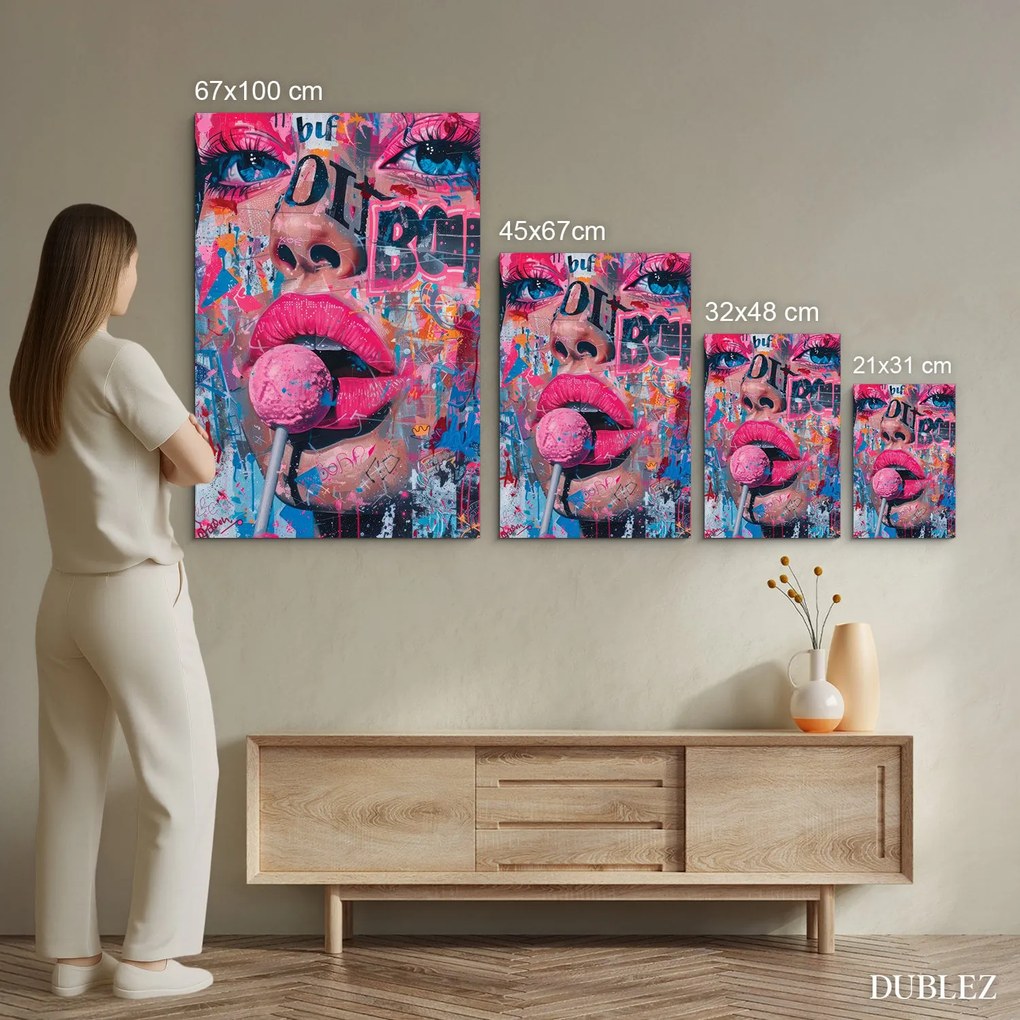 DUBLEZ | Street art obraz - Lízanka | UV potlač, Premium