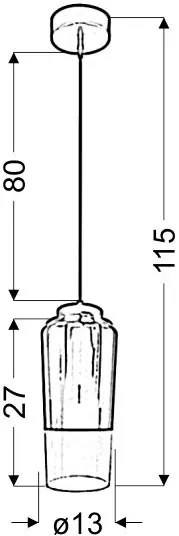 Candellux TUBE Luster 13 1X60W E27 Violet 31-51288