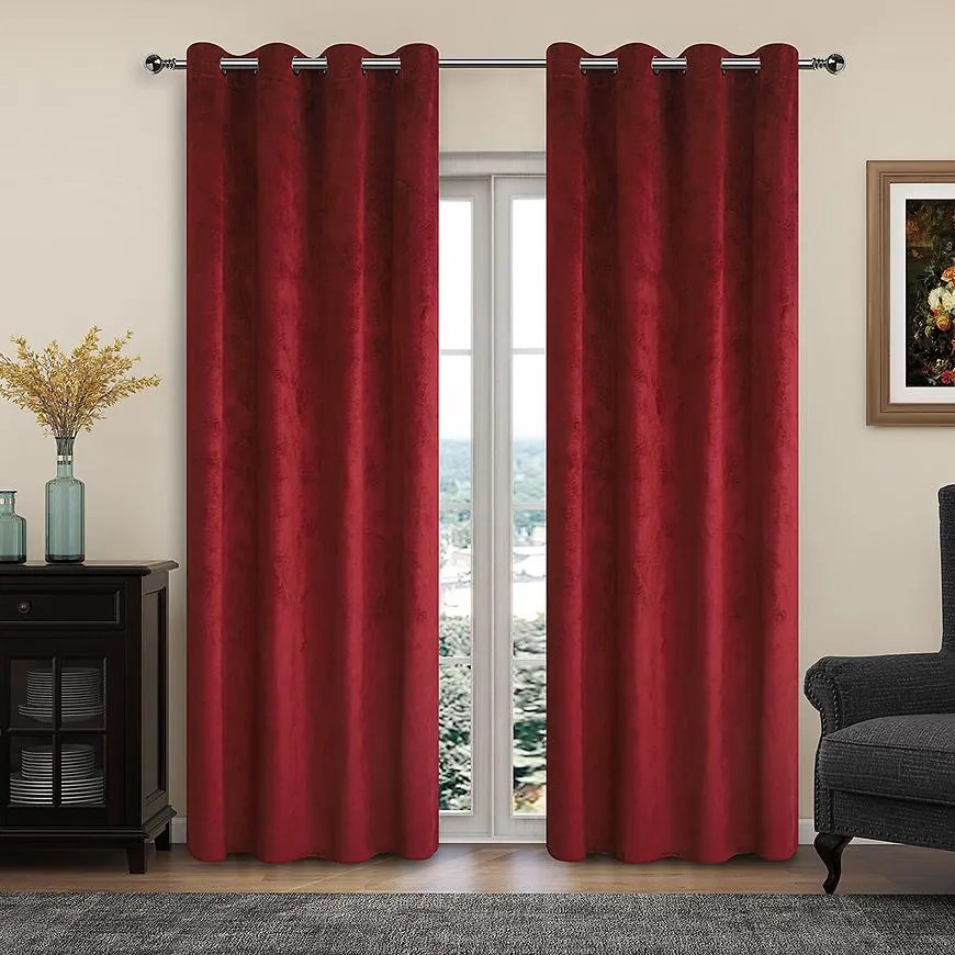 Záves na priechodkách LILI YC11931/280G/11/140x250 červený