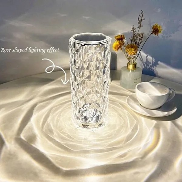 Rose Diamond Stolná dotyková lampa 21 cm