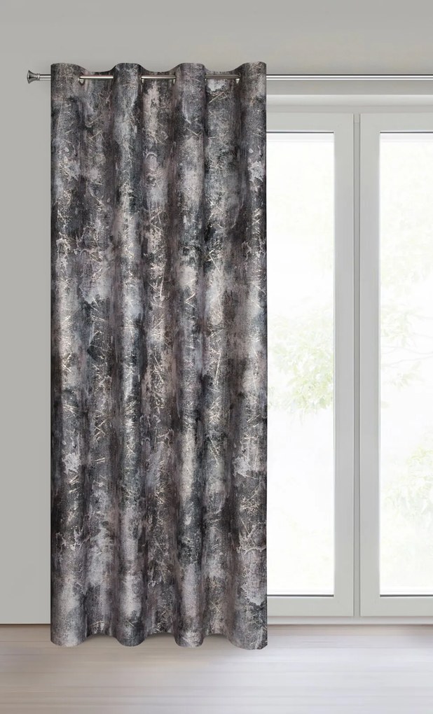 ZATEMŇOVACÍ ZÁVES NA KRÚŽKOCH ESTER 140X250 CM VZOROVANÁ