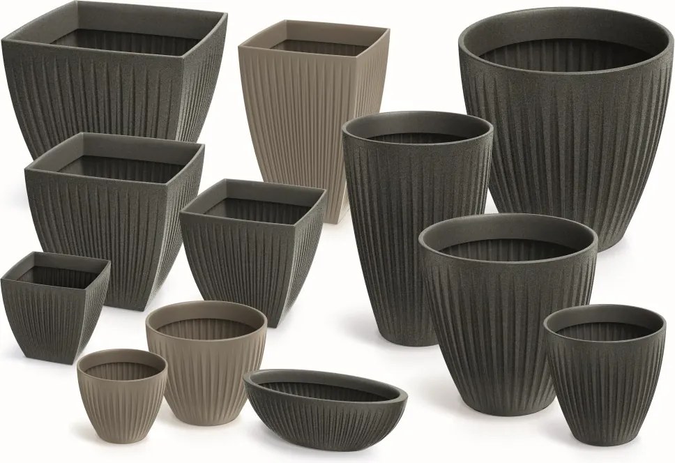 Oválny kvetináč LATIE 58 cm mocca