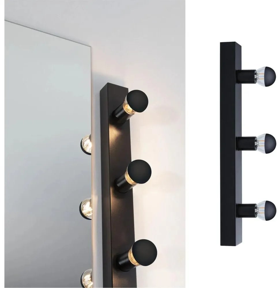 Paulmann 80097 - 3xE14/40W IP44 Kúpeľňové osvetlenie zrkadla REGULA 230V čierna