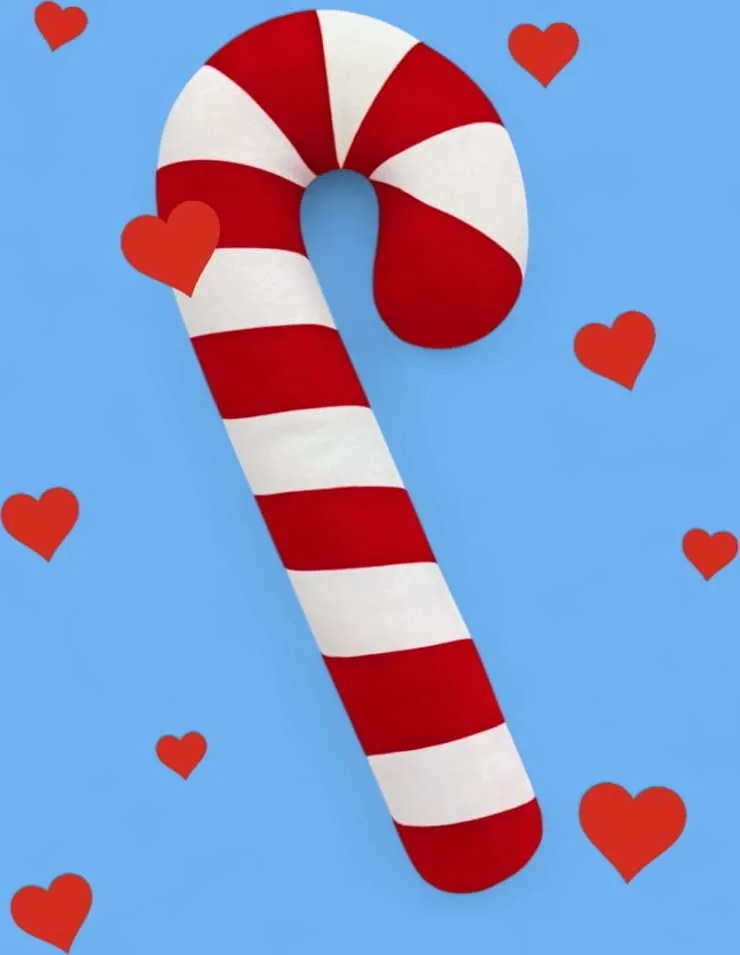 Tvarovaný vankúš VIANOČNÉ LÍZIATKO - 38 cm