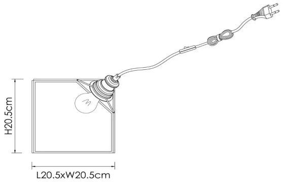 Lucide 10518/20/60 - Stolná lampa DAVOS 1xE27/60W/230V
