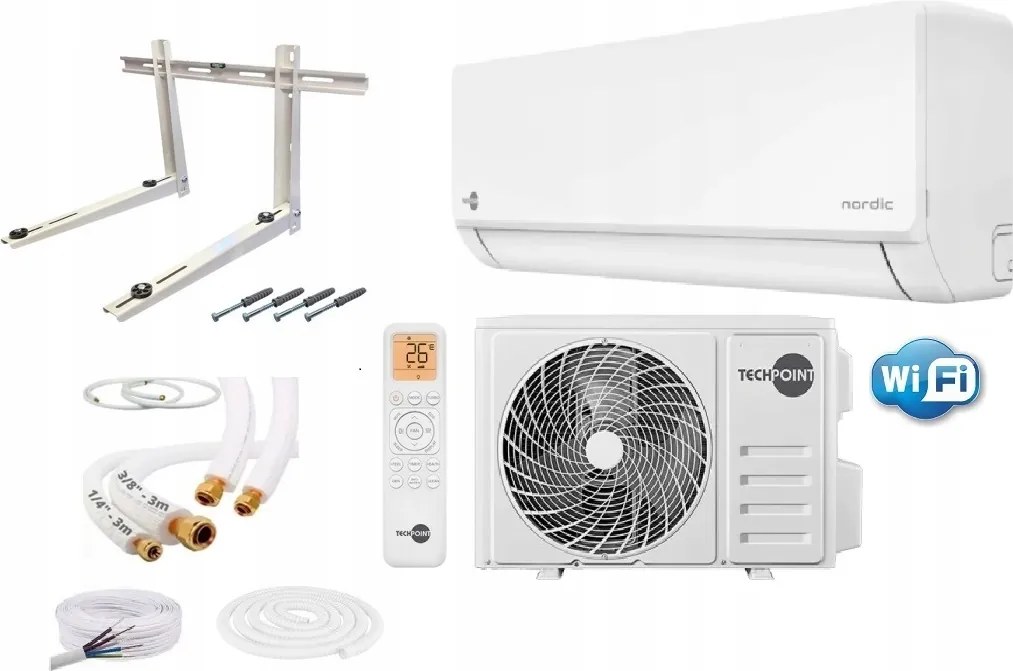 Nástenná klimatizácia 2,6 kW TechPoint X-pro WiFi Set 3 m