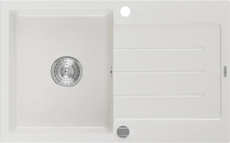 Mexen Bruno - drez granitový 79,5x49,5cm, 1-komorový, biela, 6513791010-20