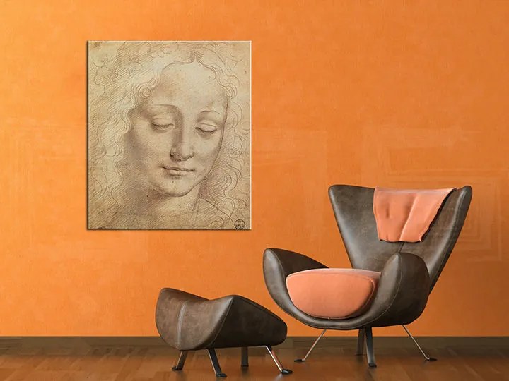 Obraz na plátne HLAVA ŽENY 3 – Leonardo Da Vinci | rôzne rozmery
