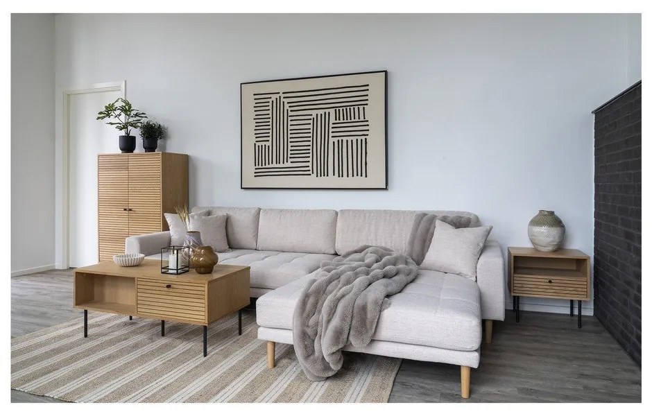 Odkladací stolík s doskou v dubovom dekore 40x50 cm Kyoto – House Nordic