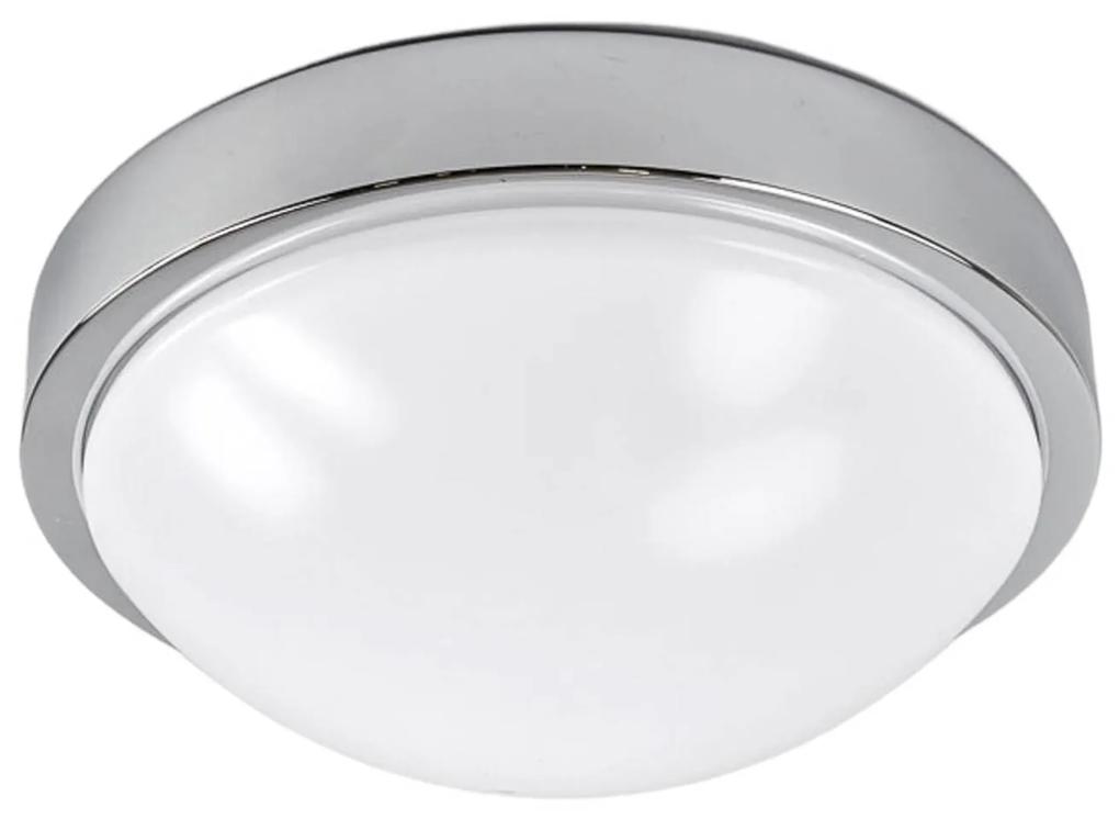Chrómované kúpeľňové stropné svietidlo Elucio IP44