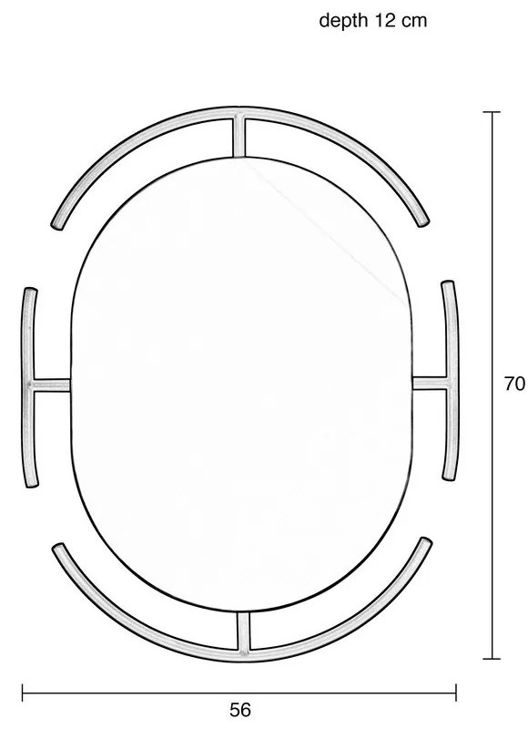 Nástenné zrkadlo 56x70 cm Emma – Zuiver