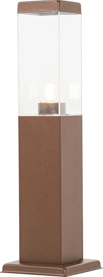 Inteligentné vonkajšie stĺpikové svietidlo hrdzavo hnedé 45 cm vrátane P45 - Malios