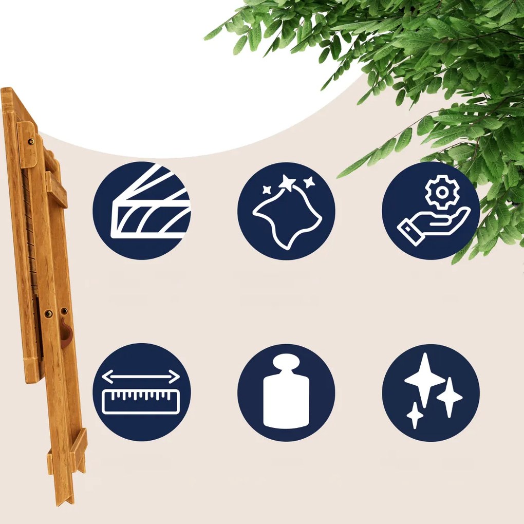 Drevený odkladací stolík ALEK, 70x70x73cm, hnedá Casaria