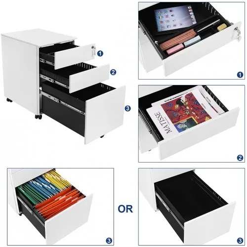 Mobilná skrinka na spisy SONGMICS OFC60WT