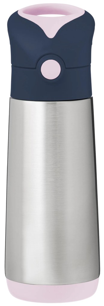 Termoska na pitie so slamkou 500 ml - indigo/ružová