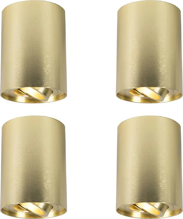 Sada 4 bodových svetiel zlatá/mosadzná nastaviteľná - Rondoo up