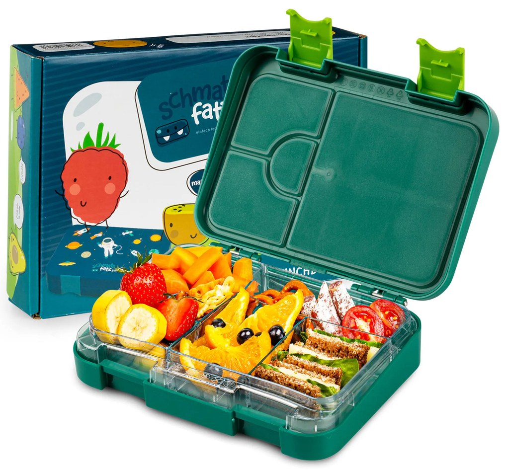 Klarstein Schmatzfatz junior desiatový box, 6 priehradiek, 21,3 x 15 x 4,5 cm, bez BPA