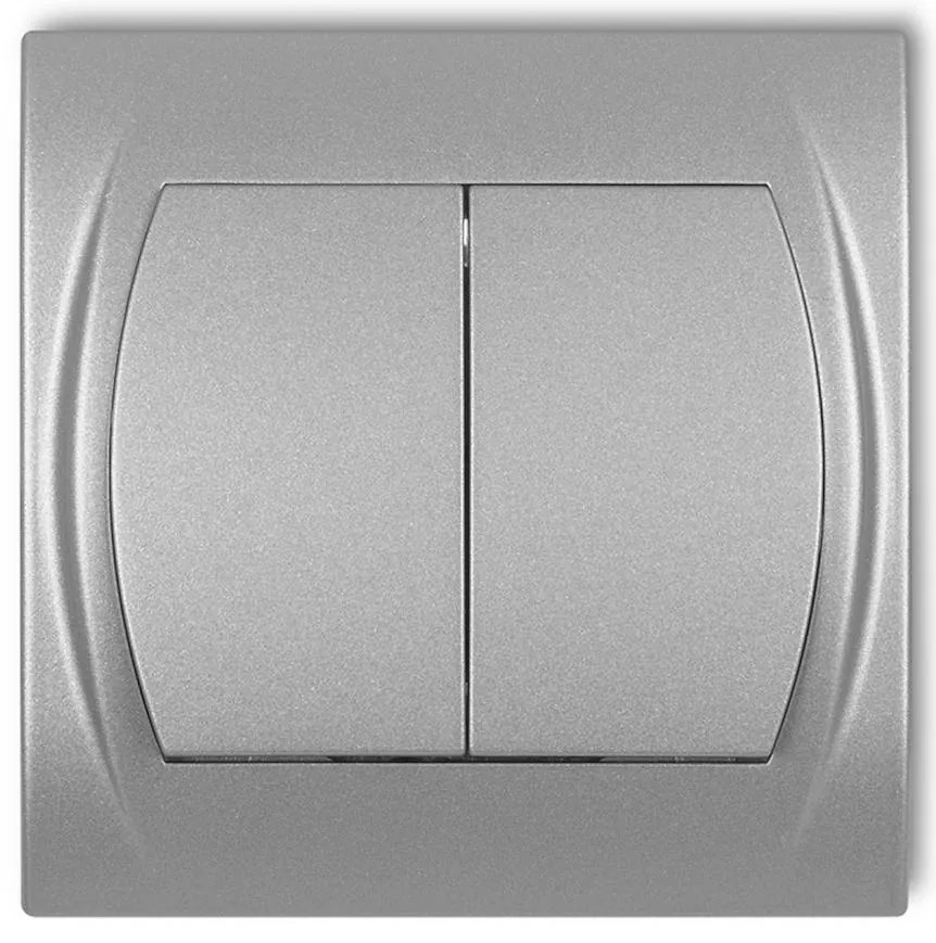 L 7LWP-2L vypínač dvojitý strieborný