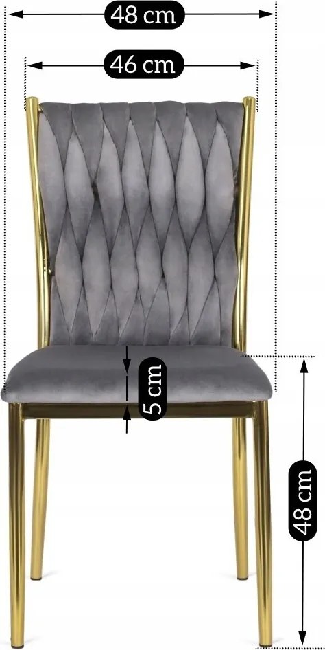 Čalouněná jídelní židle DAN šedá