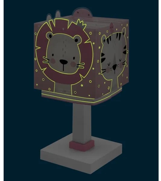 Dalber 63111S - Detská lampička JUNGLE 1xE14/8W/230V ružová