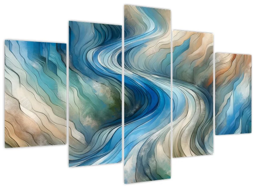 Obraz - Abstraktný prúd (150x105 cm)