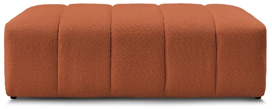 Terakotová podnožka z textílie buklé Annecy – Bobochic Paris