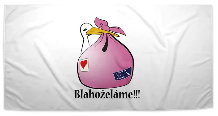 Sablio Uterák Blahoželáme!!! - 50x100 cm