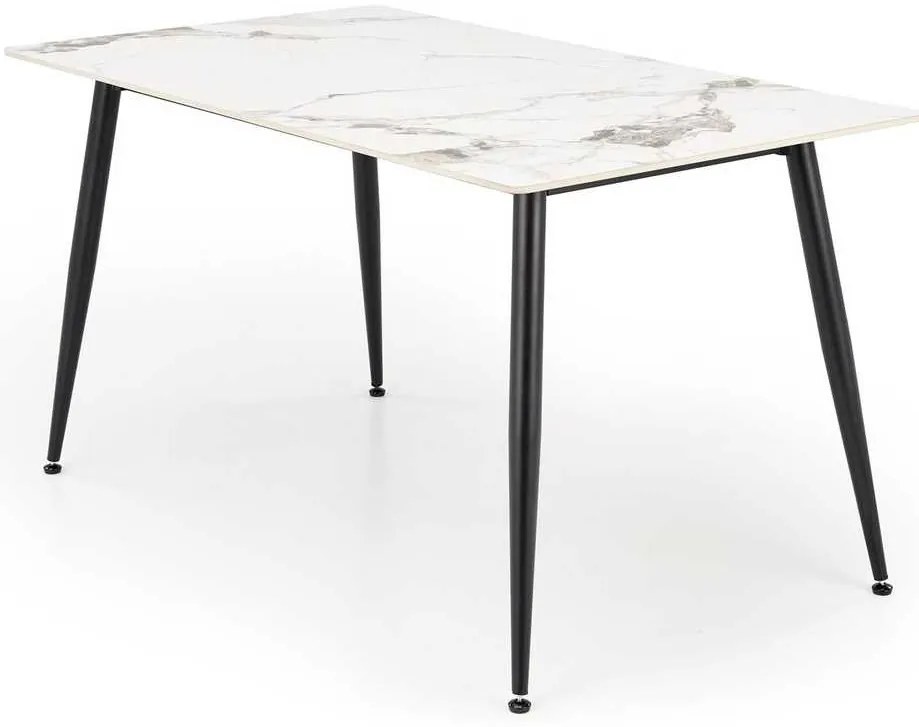 Jedálenský stôl Webster 140 cm, mramor / čierna