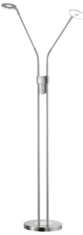 LED stmievateľná stojacia lampa v striebornej farbe (výška 150 cm) Dent – Fischer &amp; Honsel
