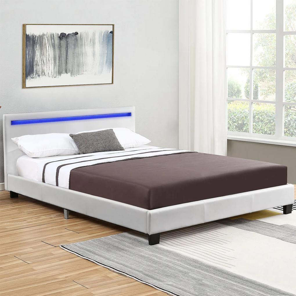 InternetovaZahrada - Čalúnená posteľ Verona 120 x 200 cm - biela