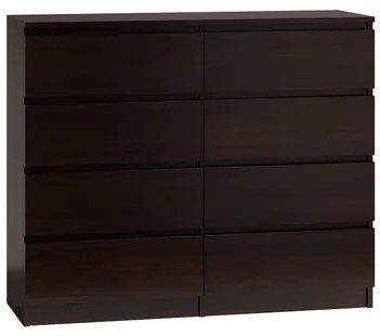 Komoda 8 zásuviek Malva 120 cm Wenge