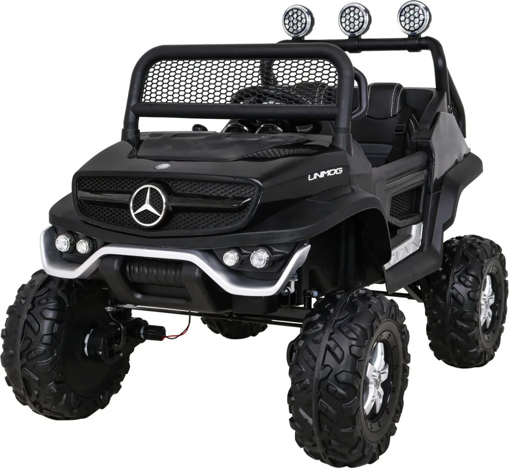 Ramiz Mercedes Benz Unimog pre deti Čierna + Terrain 4x4