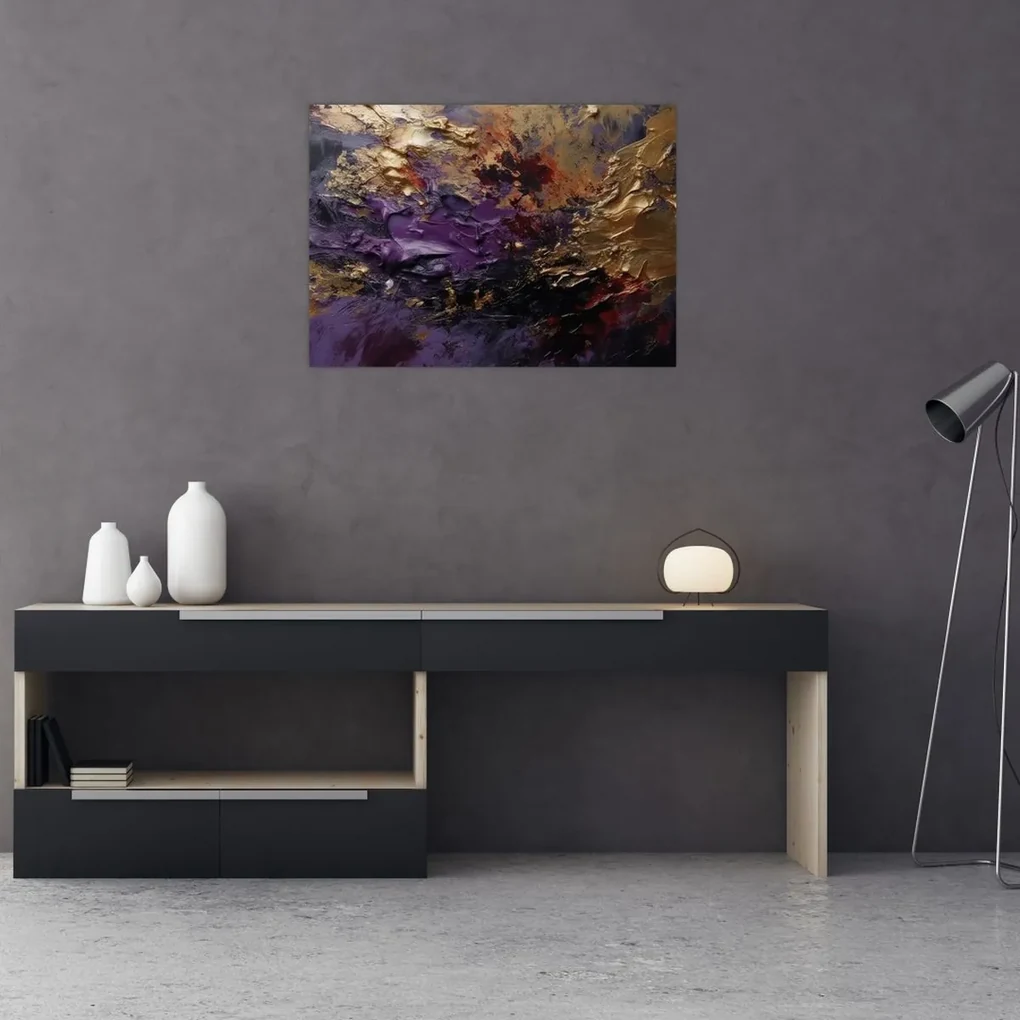 Sklenený obraz - Textúrovaná abstrakcia (70x50 cm)