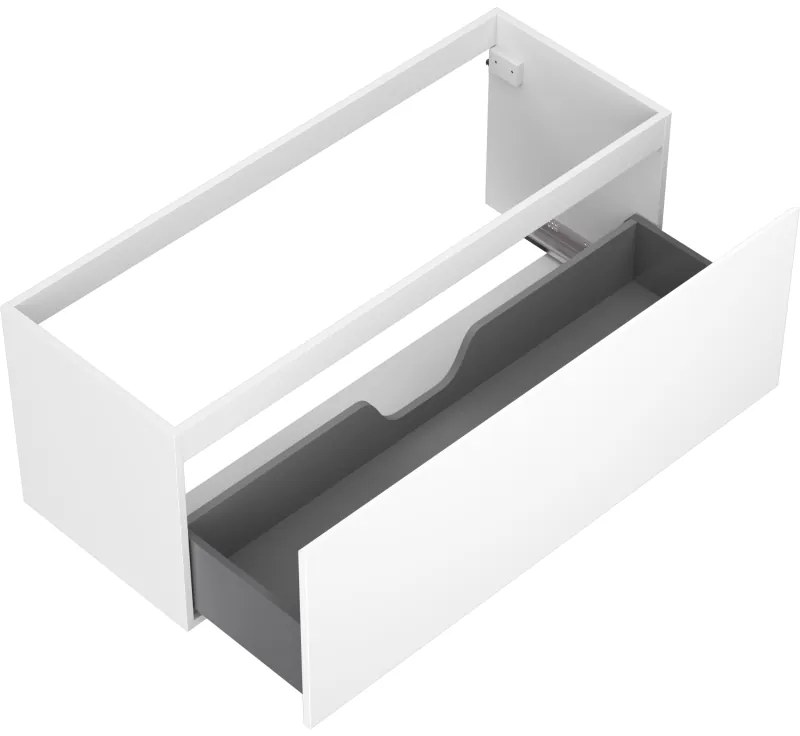 Mexen Orio, kúpeľňová skrinka 120 cm, 1 zásuvka, biela matná, 91A10-12047-1-BF01